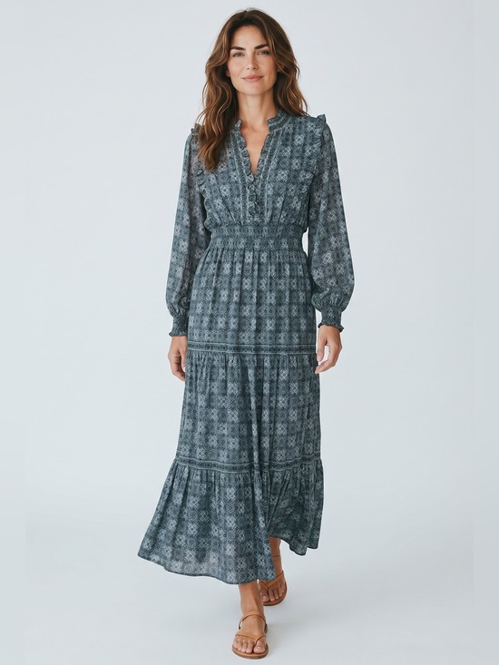 Max Studio Dresses & Skirts - Max Studios vintage inspired romance blouson-sleeve maxi dress. Size large GUC
